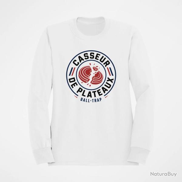 Sweat Ball Trap Casseur de plateaux Cocarde fran�aise Blanc / Tricolore