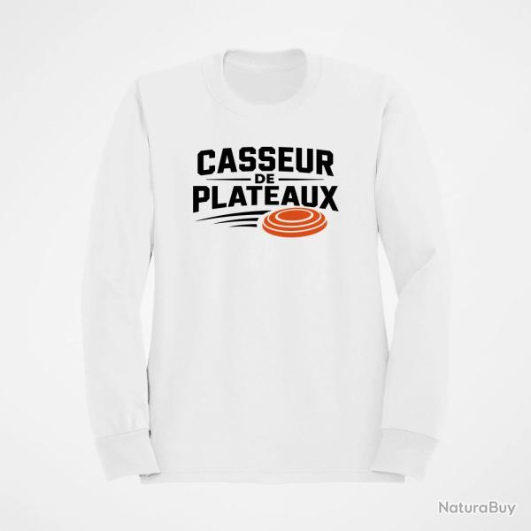 Sweat Ball Trap Casseur de plateaux Trajectoire Blanc / Orange