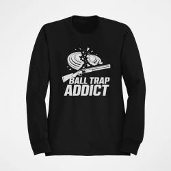Sweat Ball Trap Addict Fusil et plateaux Noir