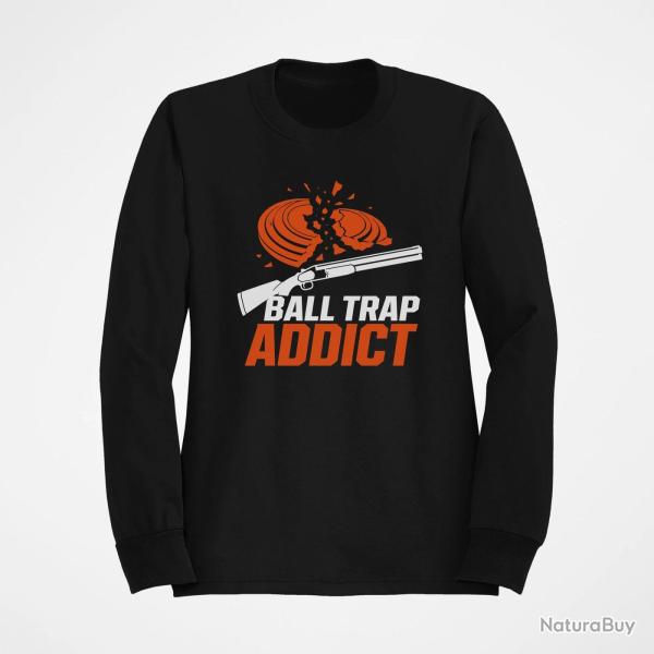 Sweat Ball Trap Addict Fusil et plateaux Noir / Orange
