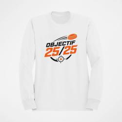 Sweat Ball Trap Objectif 25 sur 25 Score parfait Blanc / Orange