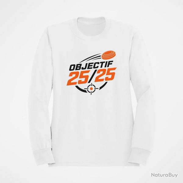 Sweat Ball Trap Objectif 25 sur 25 Score parfait Blanc / Orange