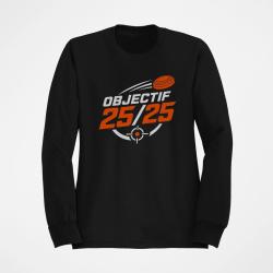 Sweat Ball Trap Objectif 25 sur 25 Score parfait Noir / Orange
