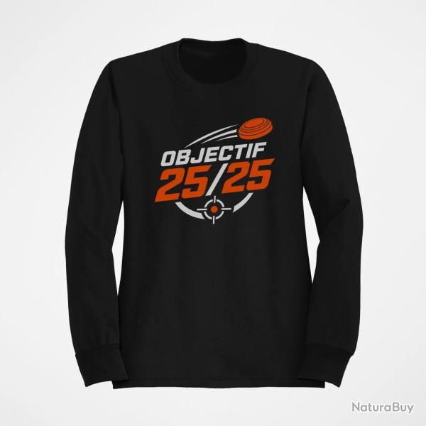 Sweat Ball Trap Objectif 25 sur 25 Score parfait Noir / Orange