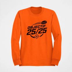 Sweat Ball Trap Objectif 25 sur 25 Score parfait Orange