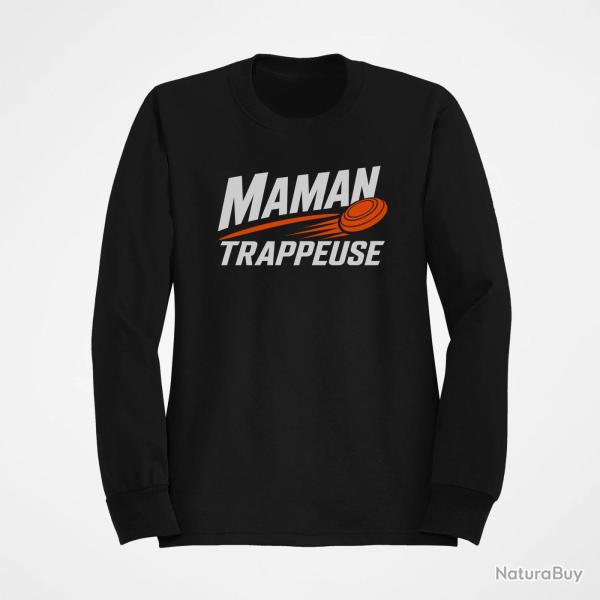 Sweat Ball Trap Maman trappeuse Cadeau personnalis� Noir / Orange