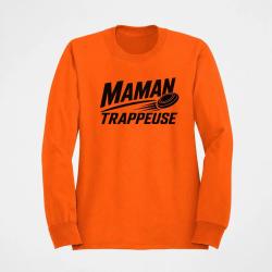 Sweat Ball Trap Maman trappeuse Cadeau personnalis&eacute; Orange