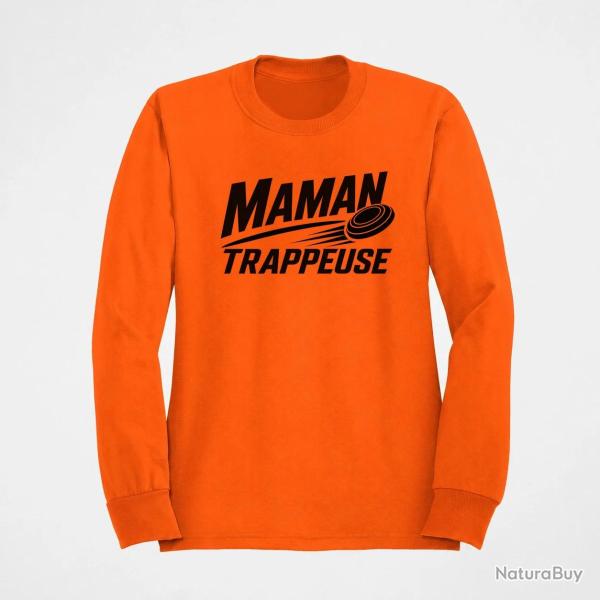 Sweat Ball Trap Maman trappeuse Cadeau personnalis� Orange