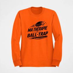 Sweat Ball Trap Ma th&eacute;rapie, le Ball Trap Humour Orange