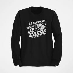 Sweat Ball Trap Le dimanche je casse Stand de tir Noir