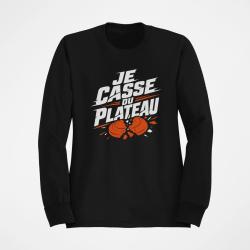 Sweat Ball Trap Je casse du plateau Slogan tireur Noir / Orange