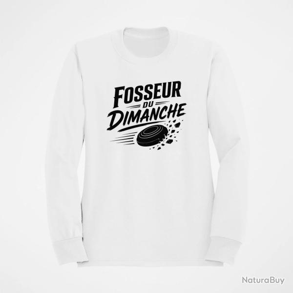 Sweat Ball Trap Fosseur du dimanche Tireur loisir Blanc