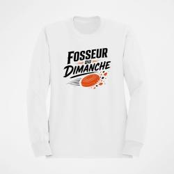 Sweat Ball Trap Fosseur du dimanche Tireur loisir Blanc / Orange