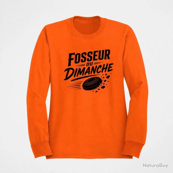 Sweat Ball Trap Fosseur du dimanche Tireur loisir Orange
