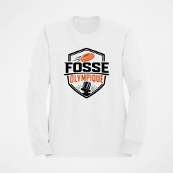 Sweat Ball Trap Fosse olympique Tir de comp&eacute;tition Blanc / Orange