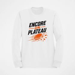 Sweat Ball Trap Encore un plateau Slogan passion Blanc / Orange
