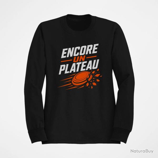 Sweat Ball Trap Encore un plateau Slogan passion Noir / Orange