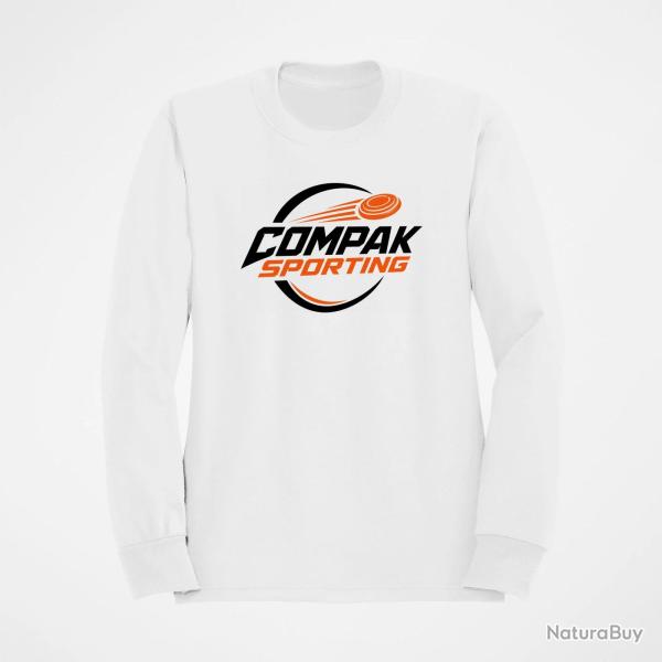 Sweat Ball Trap Compak Sporting Parcours rapide Blanc / Orange