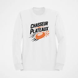 Sweat Ball Trap Chasseur de plateaux &Eacute;cusson tireur Blanc / Orange
