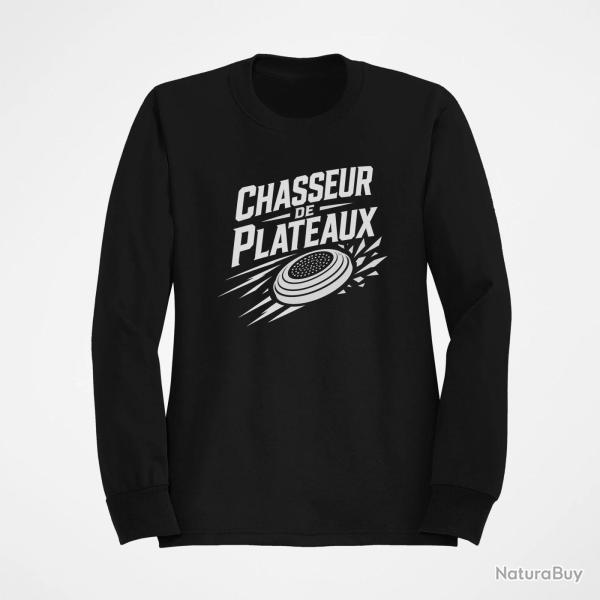 Sweat Ball Trap Chasseur de plateaux �cusson tireur Noir