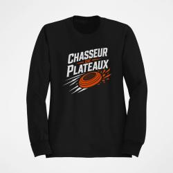 Sweat Ball Trap Chasseur de plateaux &Eacute;cusson tireur Noir / Orange