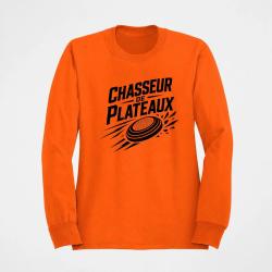 Sweat Ball Trap Chasseur de plateaux &Eacute;cusson tireur Orange