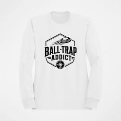 Sweat Ball Trap Addict Badge calibre 12 Blanc