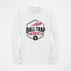 Sweat Ball Trap Addict Badge calibre 12 Blanc / Noir et rouge