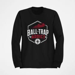 Sweat Ball Trap Addict Badge calibre 12 Noir / Blanc et rouge