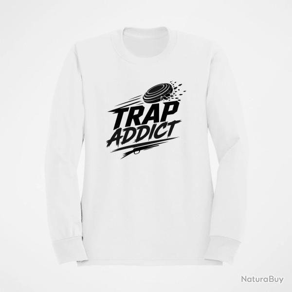 Sweat Ball Trap Accro au Trap Passion plateaux Blanc