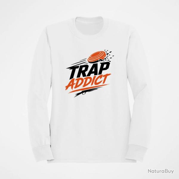 Sweat Ball Trap Accro au Trap Passion plateaux Blanc / Orange