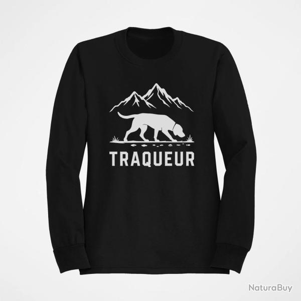 Pull Chasse Traqueur Chien des montagnes Noir