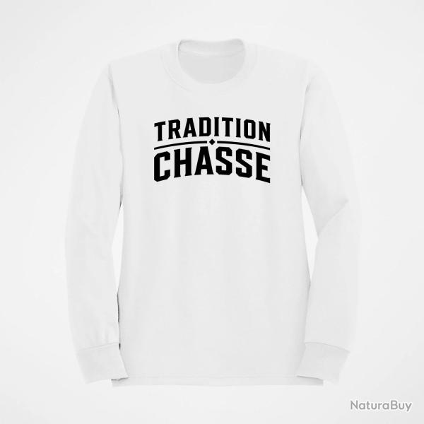Sweat Chasse Tradition chasse Vintage Blanc