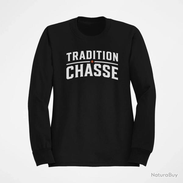 Sweat Chasse Tradition chasse Vintage Noir / Orange