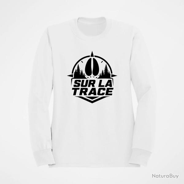 Sweat Chasse Sur la trace Empreinte de sanglier Blanc