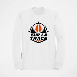 Sweat Chasse Sur la trace Empreinte de sanglier Blanc / Orange