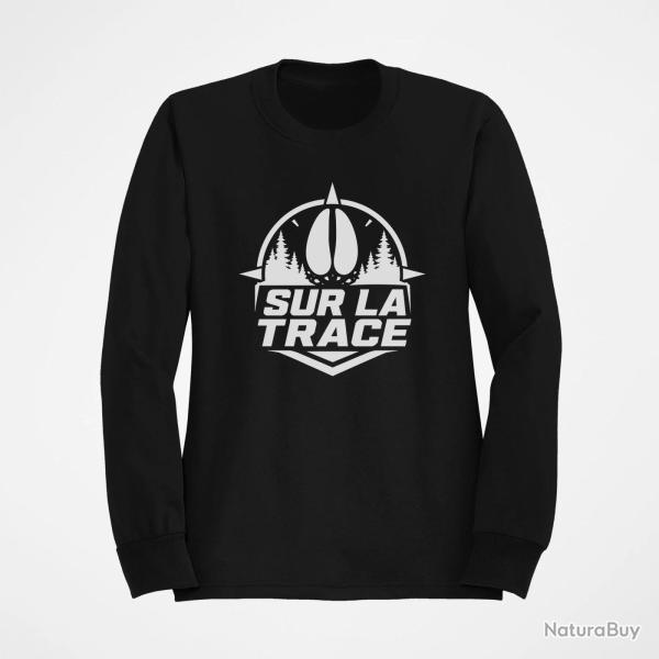 Sweat Chasse Sur la trace Empreinte de sanglier Noir