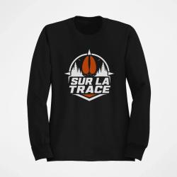 Sweat Chasse Sur la trace Empreinte de sanglier Noir / Orange