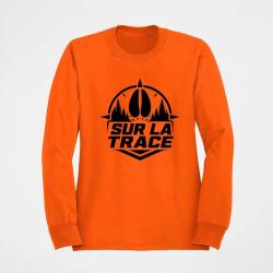 Sweat Chasse Sur la trace Empreinte de sanglier Orange