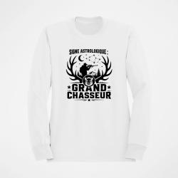 Sweat Chasse Signe astrologique Grand chasseur Blanc