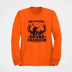 Sweat Chasse Signe astrologique Grand chasseur Orange