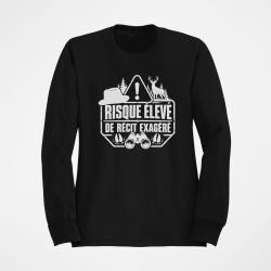 Sweat Chasse R&eacute;cit de chasse exag&eacute;r&eacute; Humour Noir