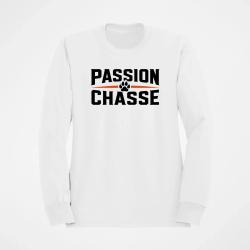 Sweat Chasse Passion chasse Empreinte orange Blanc / Orange