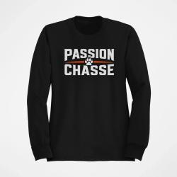 Sweat Chasse Passion chasse Empreinte orange Noir / Orange