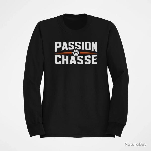 Sweat Chasse Passion chasse Empreinte orange Noir / Orange