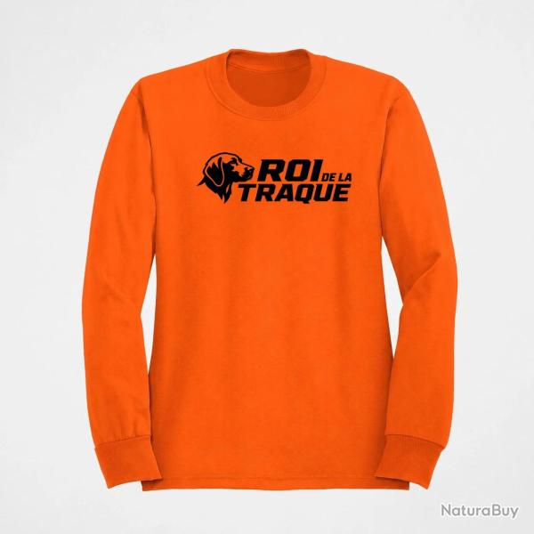 Pull Chasse Roi de la traque Chien courant Orange
