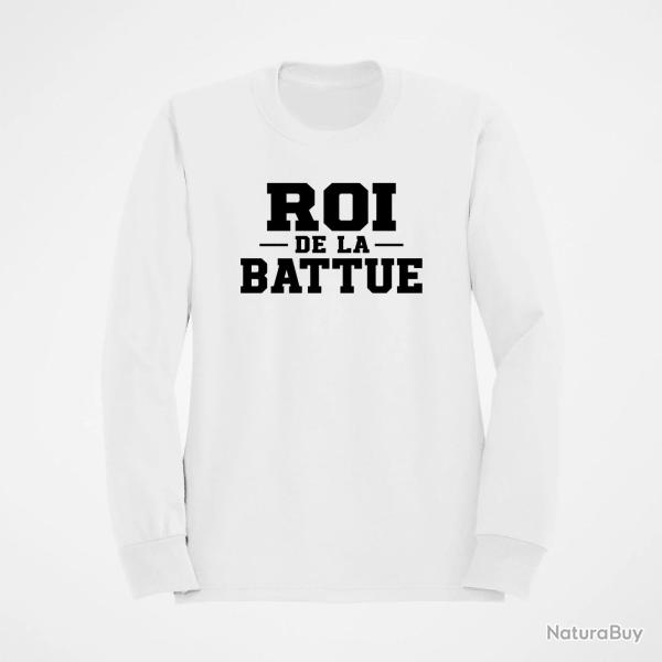Sweat Chasse Roi de la battue Orange Blanc