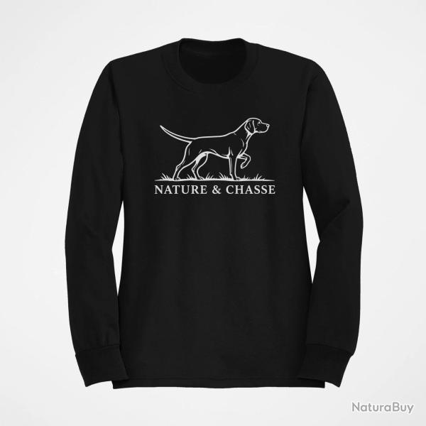 Sweat Chasse Nature et chasse Chien d'arr�t Noir