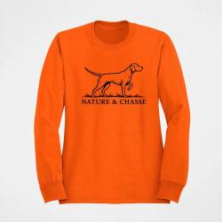 Sweat Chasse Nature et chasse Chien d'arr&ecirc;t Orange