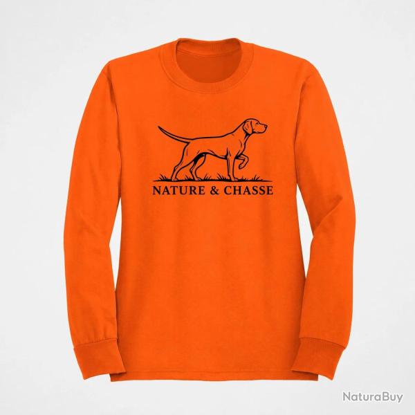 Sweat Chasse Nature et chasse Chien d'arr�t Orange